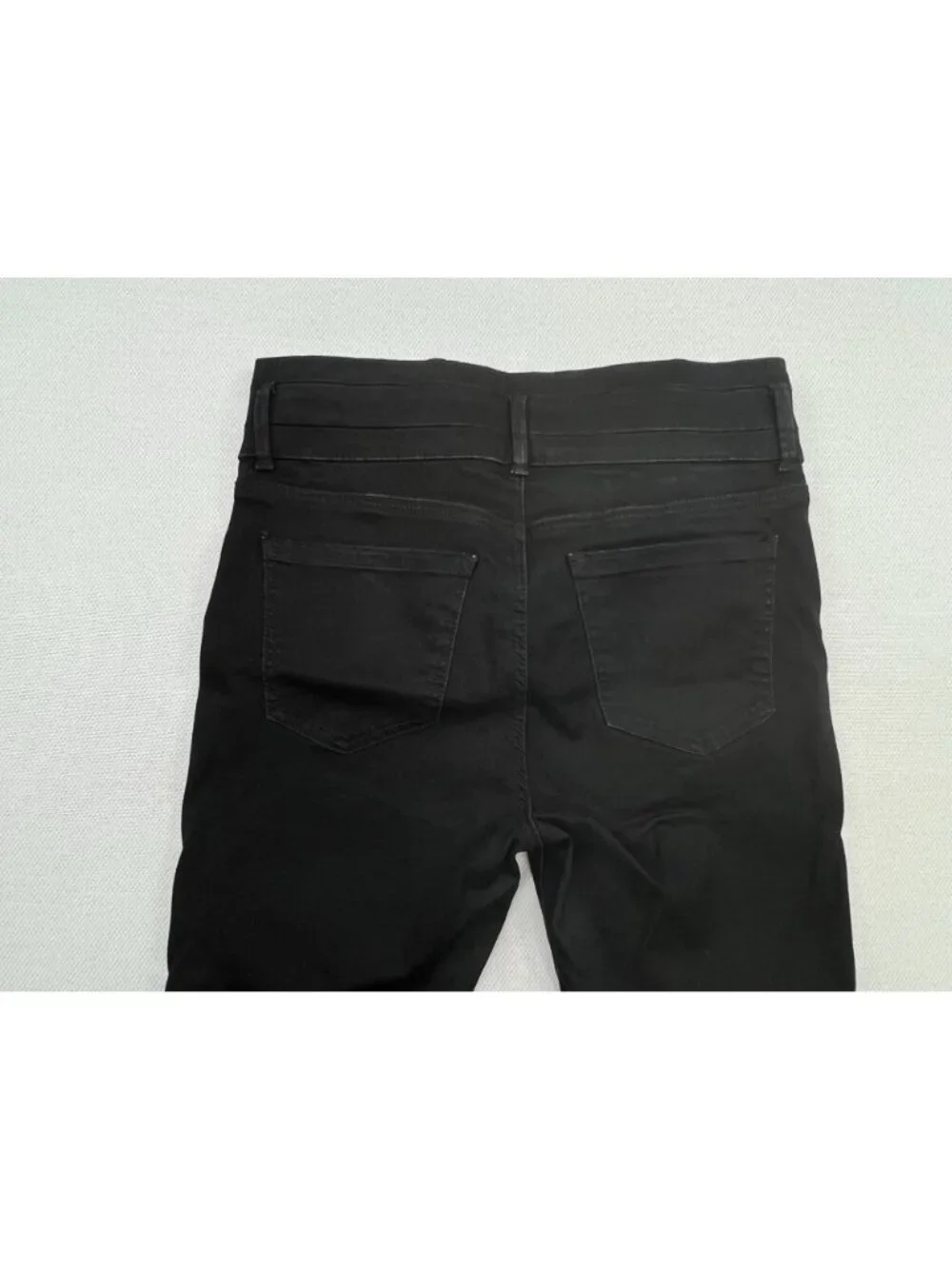 Ann Taylor Women's High-Rise Skinny Jeans Stretch Denim Size 10P Black Solid